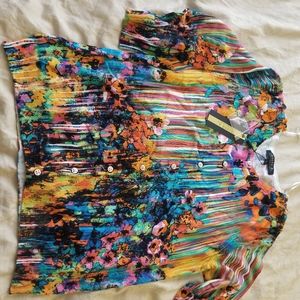 NWT lightweight cardigan colorful design large